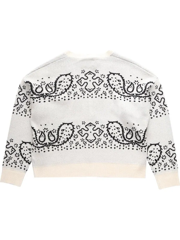 Кардиган Rhude Bandana Stripe Cardigan 'Creme/Black' — изображение 2 из 2, бежевый