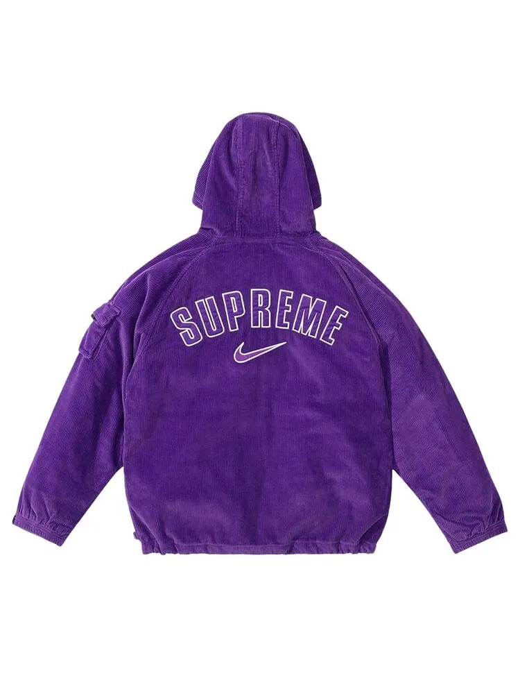 Куртка Supreme x Nike Arc Corduroy Hooded Jacket — изображение 2 из 2, фиолетовый