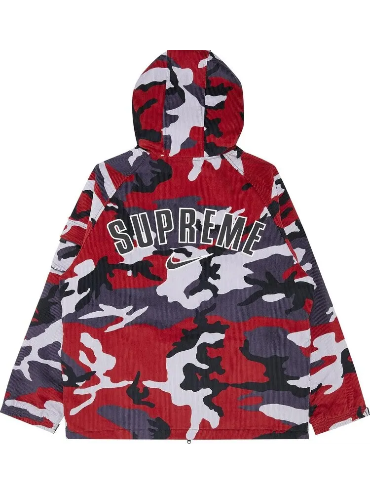 Куртка Supreme x Nike Arc Corduroy Hooded Jacket 'Red Camo' — изображение 2 из 3, красный
