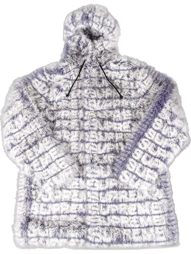 Пальто Supreme Faux Fur Hooded Coat 'Purple' — изображение 1 из 2, фиолетовый