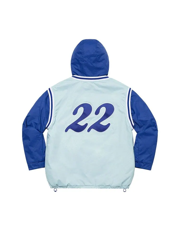 Куртка Supreme x Mitchell & Ness Quilted Sports Jacket — изображение 2 из 2, светлый синий