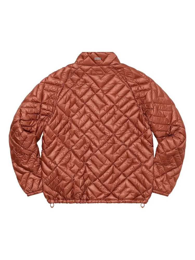Куртка Supreme Spellout Quilted Lightweight Down Jacket 'Rust' — изображение 2 из 2, красный