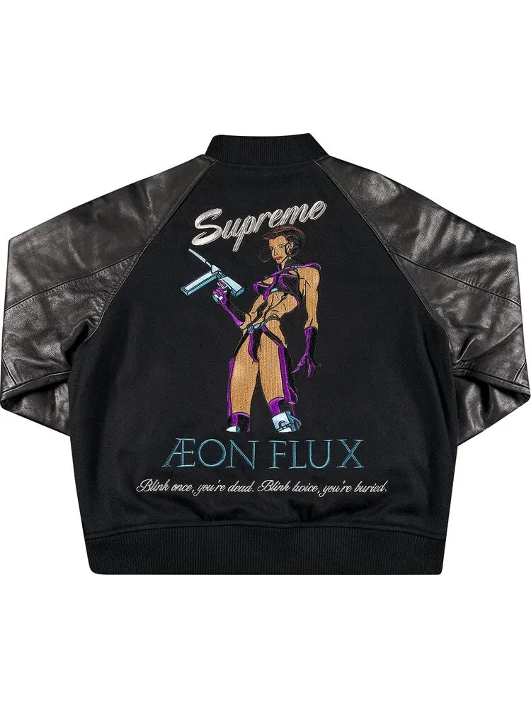 Куртка Supreme Aeon Flux Varsity Jacket 'Black' — изображение 2 из 3, черный