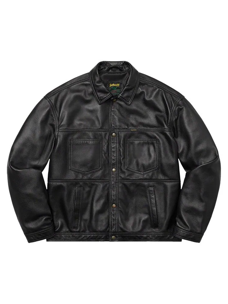 Куртка Supreme x Schott Leather Work Jacket — изображение 1 из 2, черный
