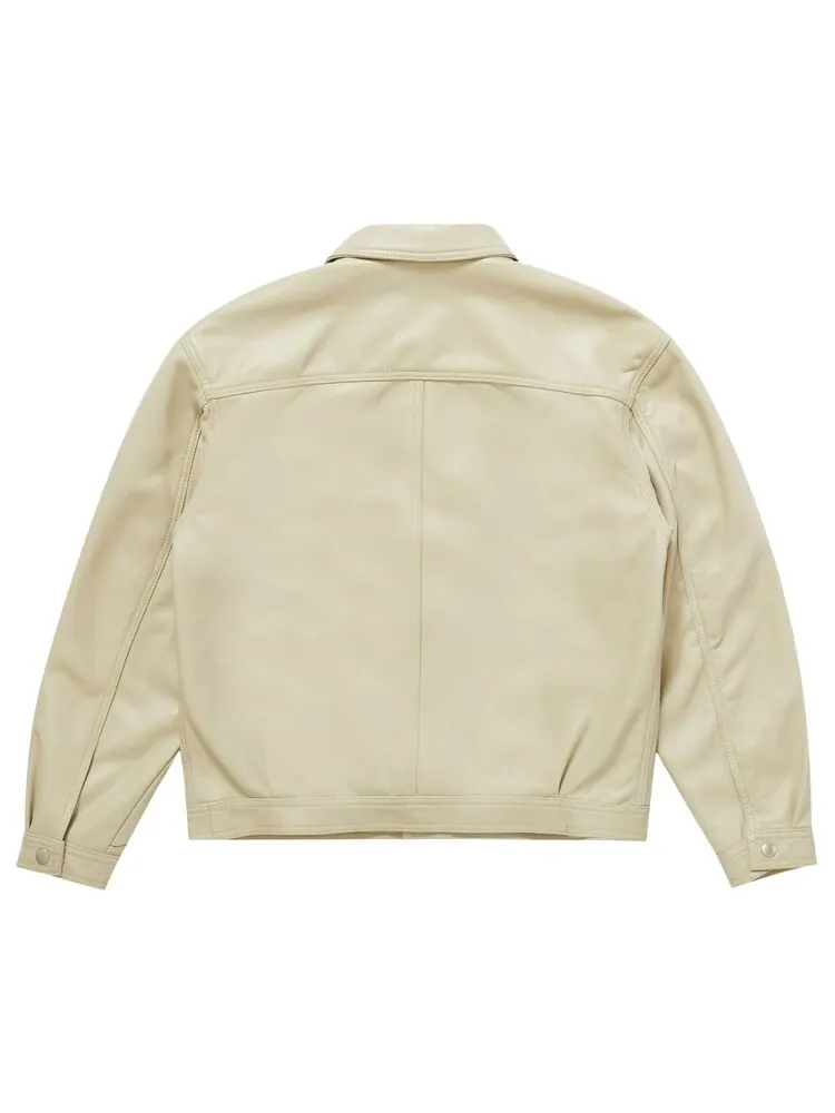 Куртка Supreme x Schott Leather Work Jacket — изображение 2 из 2, бежевый
