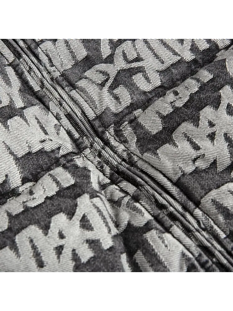 Пуховик Supreme Fat Tip Jacquard Denim Puffer Jacket 'Black' — изображение 2 из 2, черный