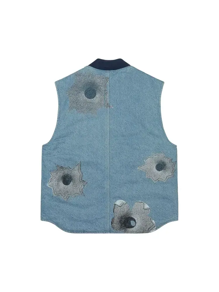 Жилет Supreme x Nate Lowman Work Vest 'Denim' — изображение 2 из 3, синий