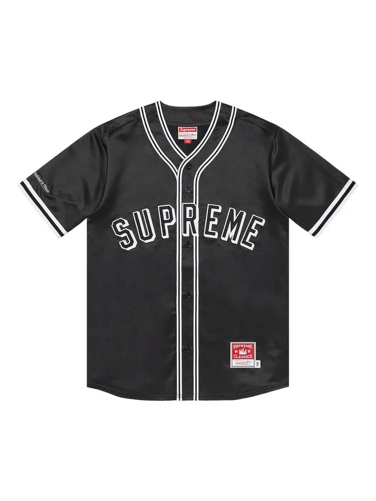 Куртка Supreme x Mitchell & Ness Stadium Satin Varsity Jacket — изображение 1 из 2, черный