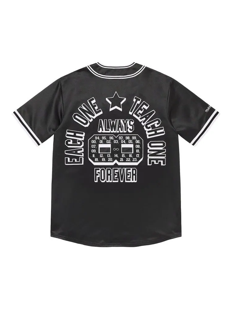 Куртка Supreme x Mitchell & Ness Stadium Satin Varsity Jacket — изображение 2 из 2, черный