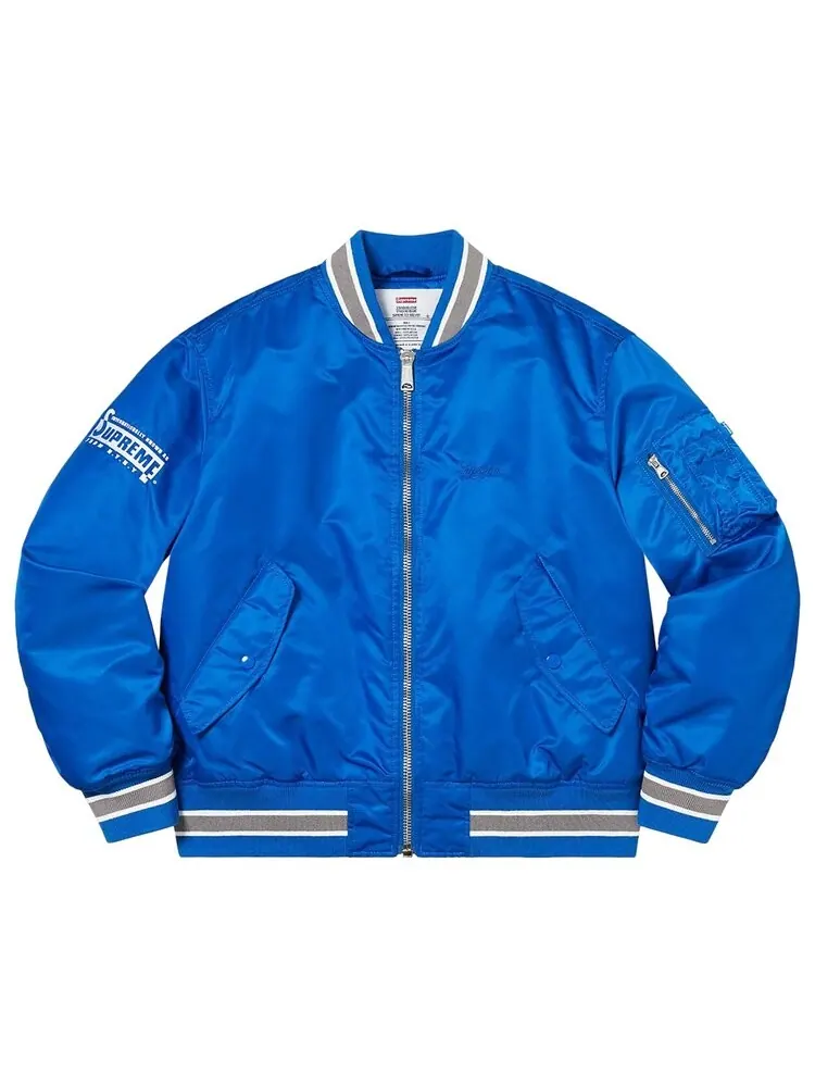 Куртка Supreme Second To None MA-1 Jacket — изображение 1 из 2, синий