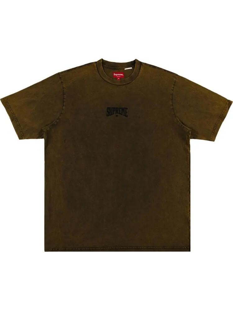 Футболка Supreme Acid Wash Short-Sleeve Top 'Rust' — изображение 1 из 2, загар