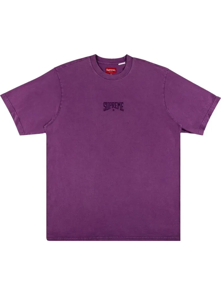 Футболка Supreme Acid Wash Short-Sleeve Top 'Plum' — изображение 1 из 2, фиолетовый