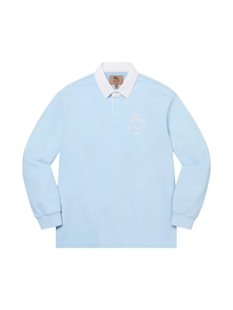 Топ Supreme x Burberry Rugby — изображение 1 из 1, бледный синий
