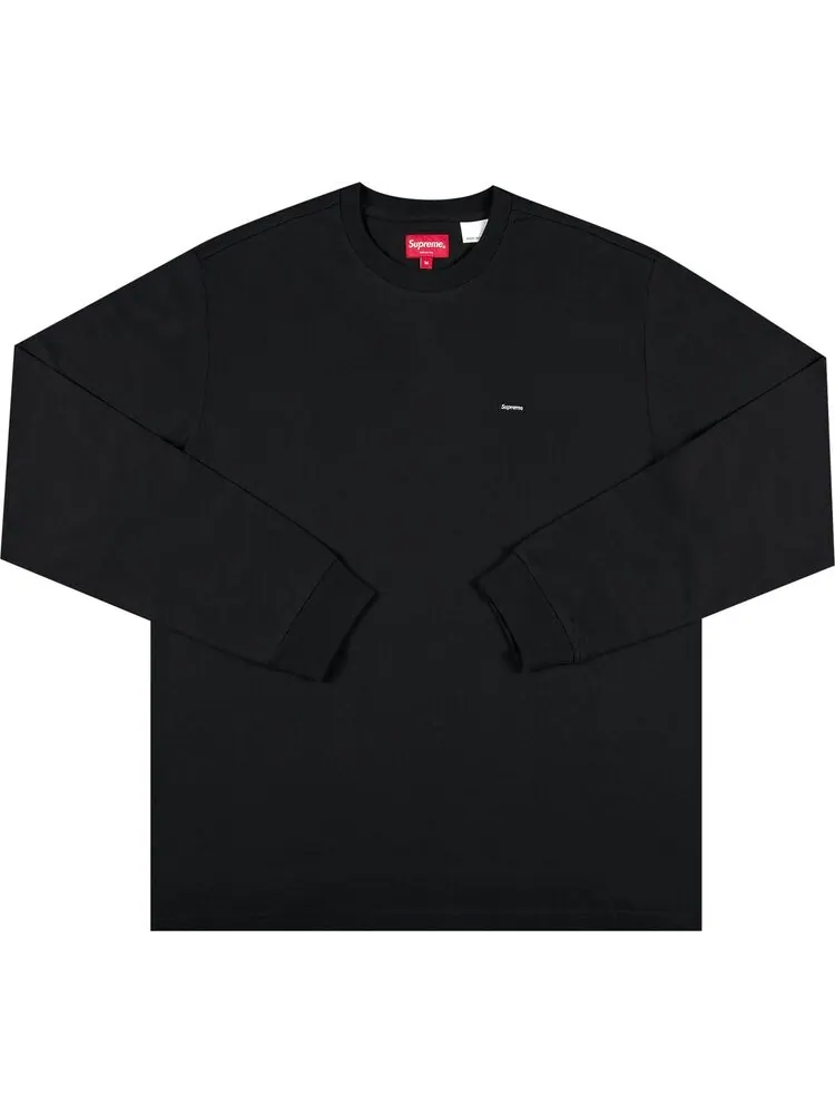 Лонгслив Supreme Small Box Long-Sleeve Tee 'Black' — изображение 1 из 2, черный