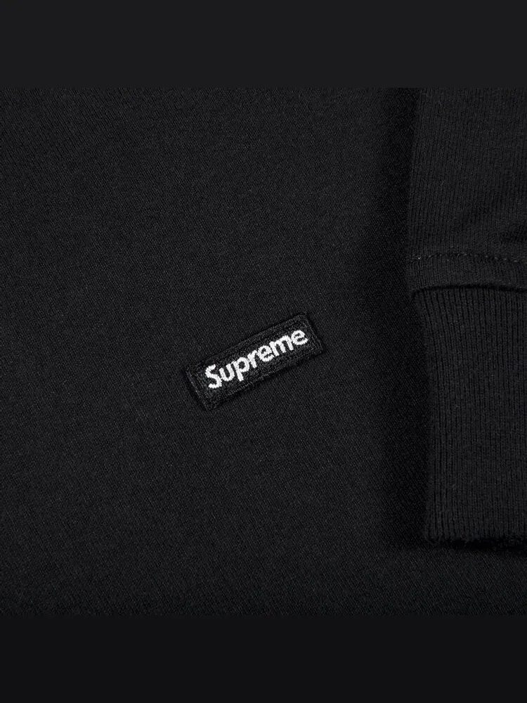 Лонгслив Supreme Small Box Long-Sleeve Tee 'Black' — изображение 2 из 2, черный