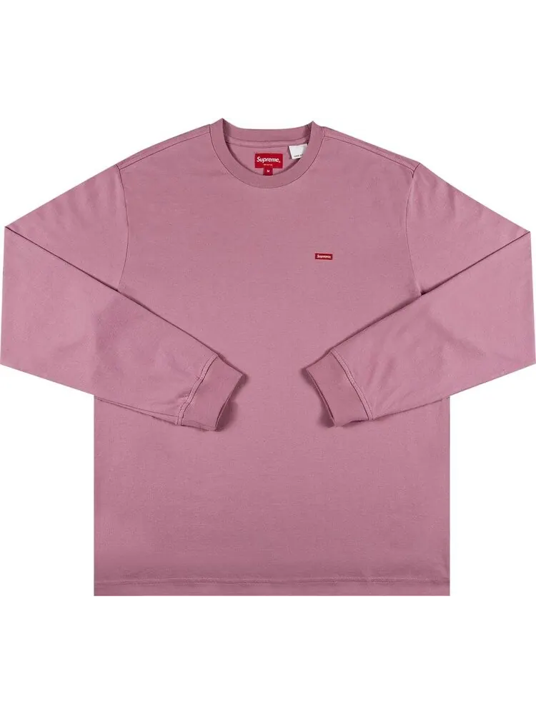 Лонгслив Supreme Small Box Long-Sleeve Tee 'Pink' — изображение 1 из 2, розовый