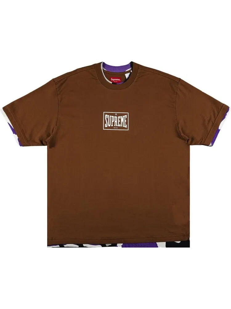 Футболка Supreme Layered Short-Sleeve Top 'Brown' — изображение 1 из 2, коричневый