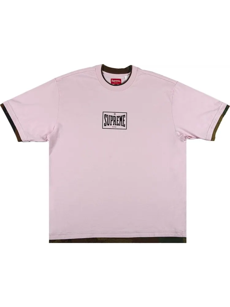 Футболка Supreme Layered Short-Sleeve Top 'Pink' — изображение 1 из 2, розовый