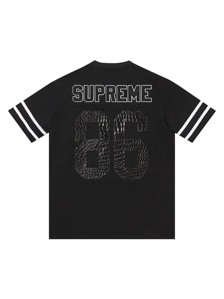 Футбольная майка Supreme из искусственной крокодиловой кожи — изображение 2 из 2, черный