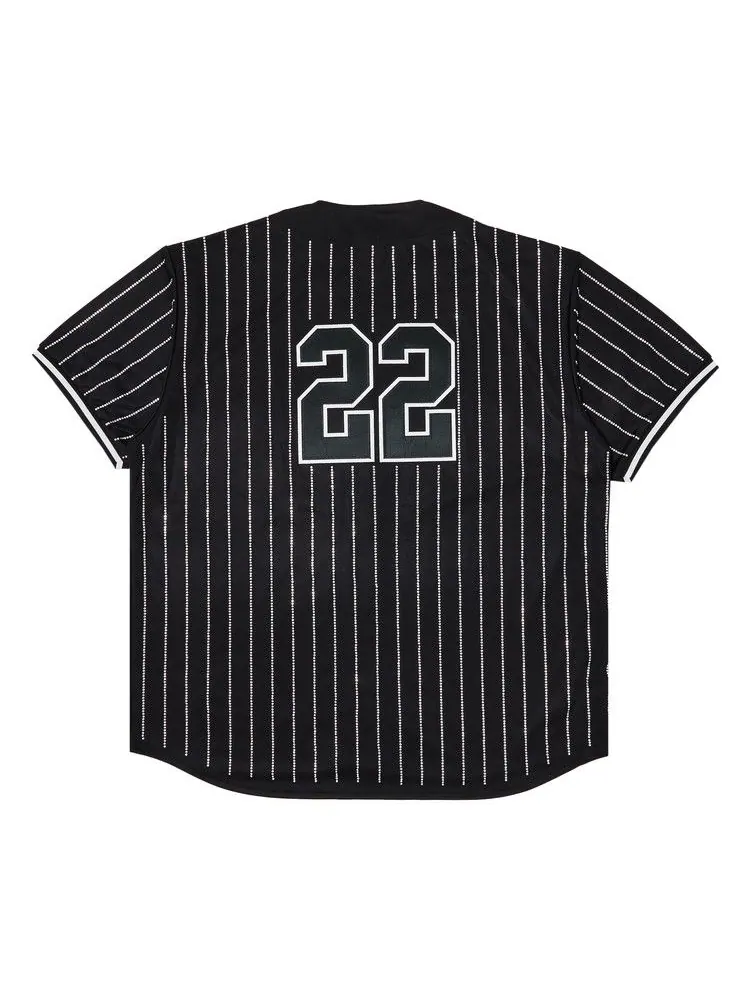 Джерси Supreme Rhinestone Stripe Baseball Jersey — изображение 2 из 3, черный