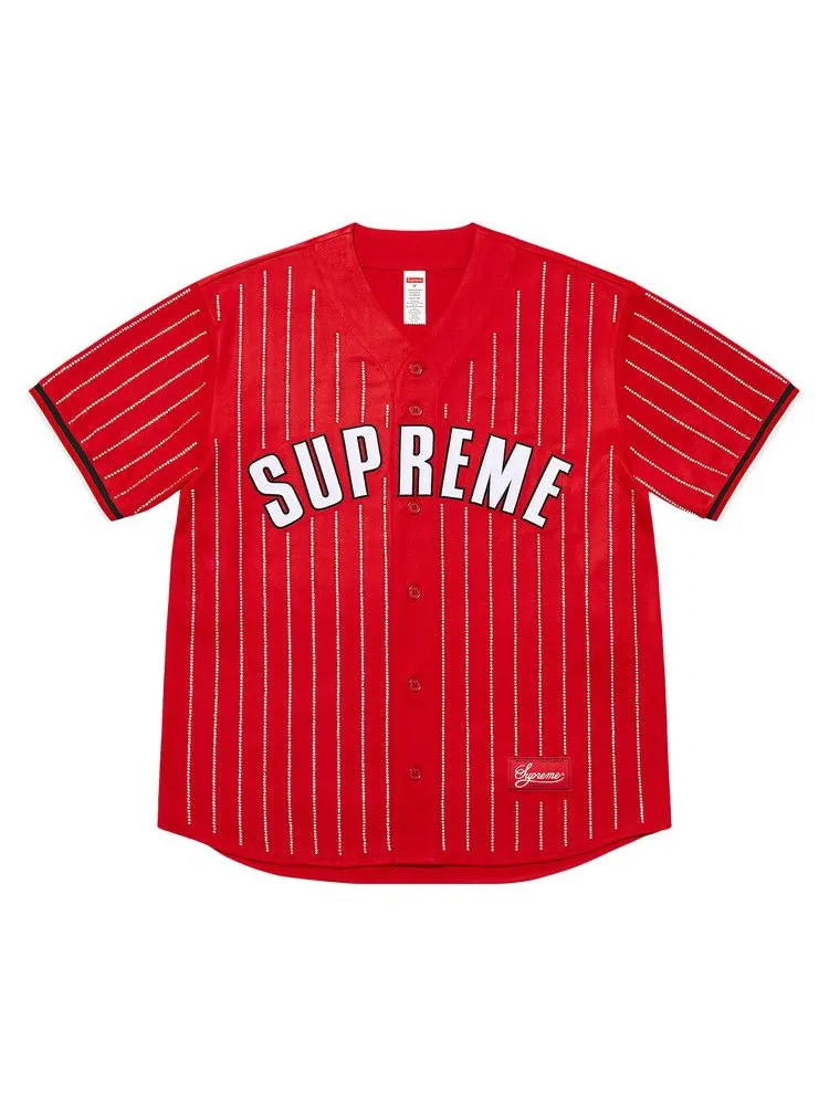 Джерси Supreme Rhinestone Stripe Baseball Jersey — изображение 1 из 2, красный