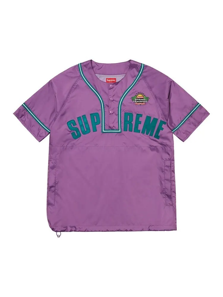 Топ Supreme Snap-Off Long-Sleeve Baseball Top Purple — изображение 2 из 2, фиолетовый