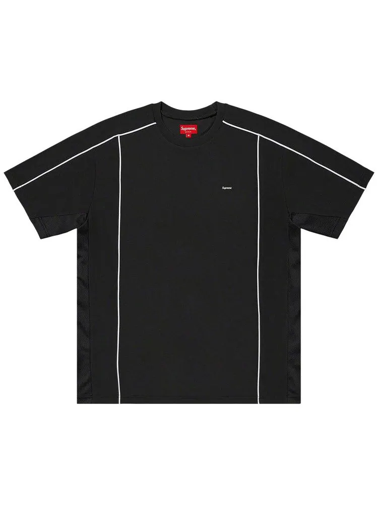 Топ Supreme Mesh Panel Short-Sleeve Top — изображение 1 из 1, черный