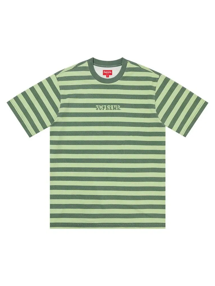 Топ Supreme Reverse Stripe Short-Sleeve Top — изображение 1 из 1, зеленый