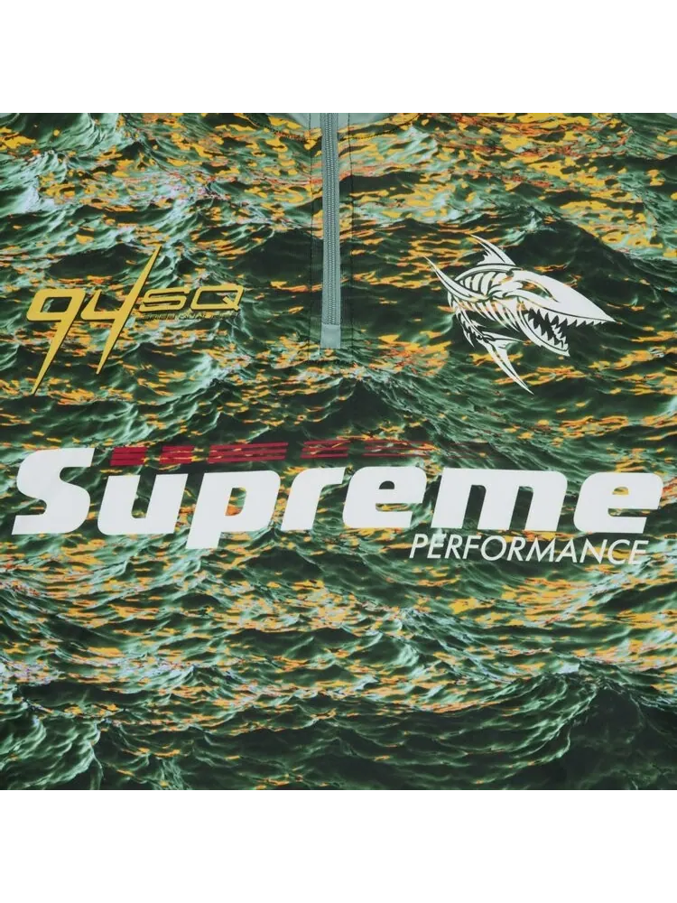 Пуловер Supreme Waves Zip Pullover — изображение 3 из 3, зеленый