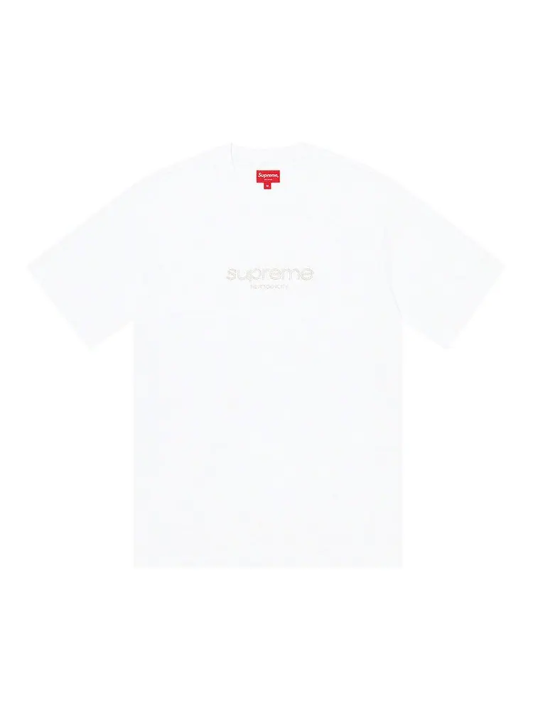 Топ Supreme Beaded Logo Short-Sleeve Top — изображение 1 из 1, белый
