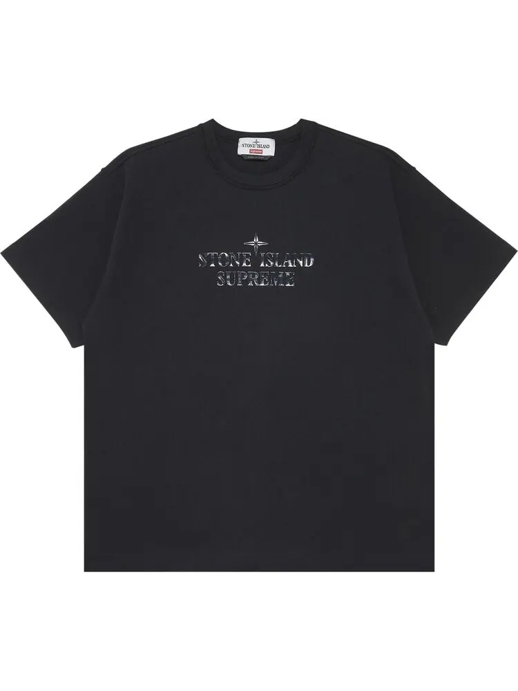 Футболка Supreme x Stone Island Short-Sleeve Top 'Black' — изображение 1 из 3, черный