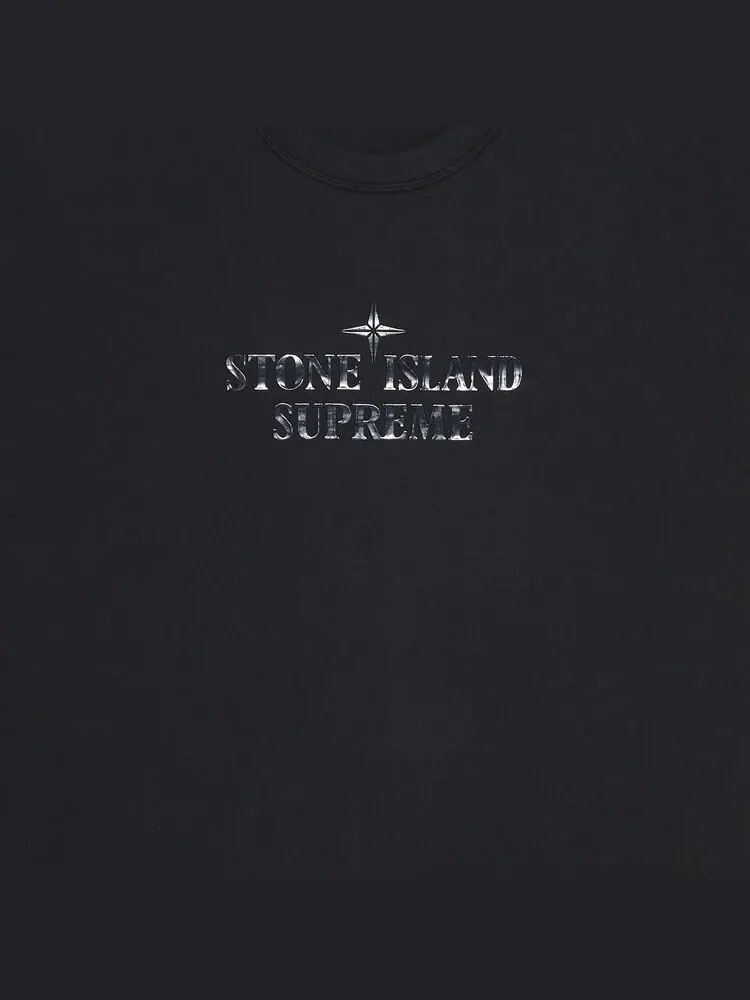 Футболка Supreme x Stone Island Short-Sleeve Top 'Black' — изображение 3 из 3, черный