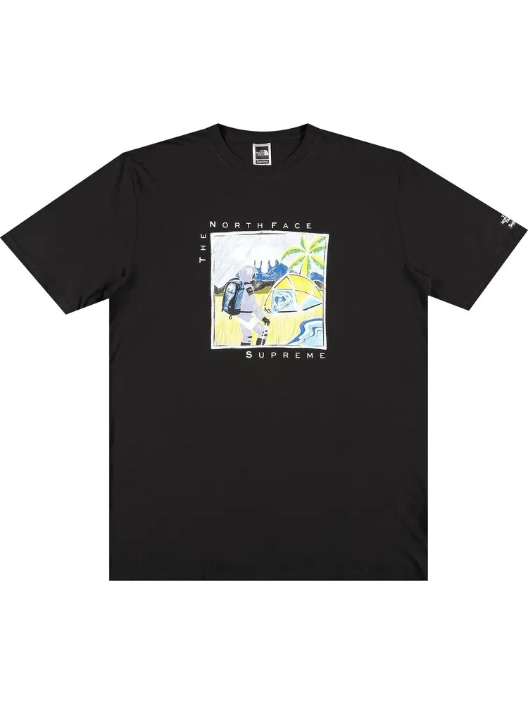 Футболка Supreme x The North Face Sketch Short-Sleeve Top 'Black' — изображение 1 из 2, черный