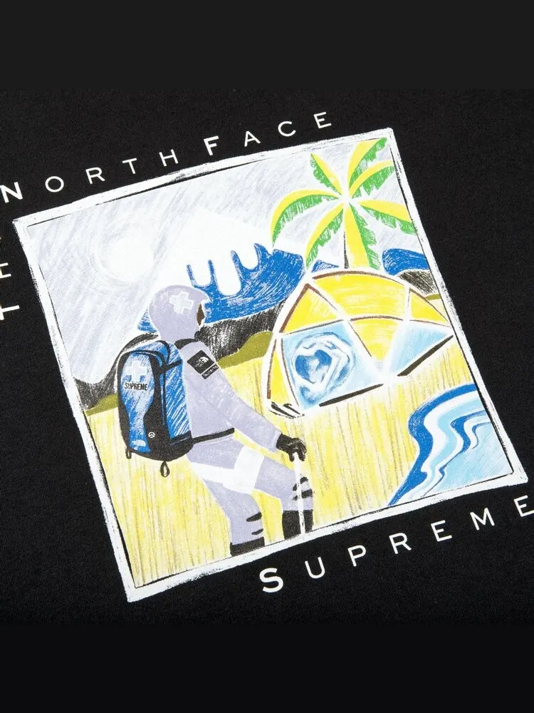 Футболка Supreme x The North Face Sketch Short-Sleeve Top 'Black' — изображение 2 из 2, черный