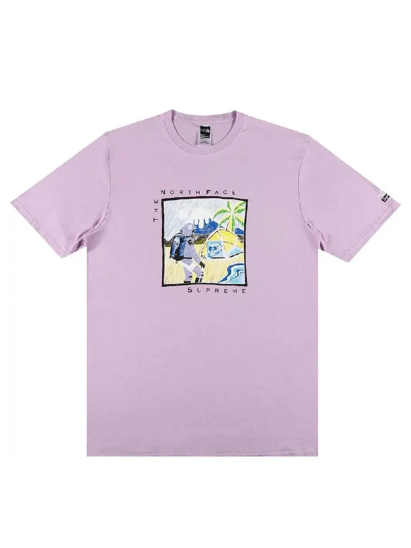 Футболка Supreme x The North Face Sketch — изображение 1 из 2, фиолетовый