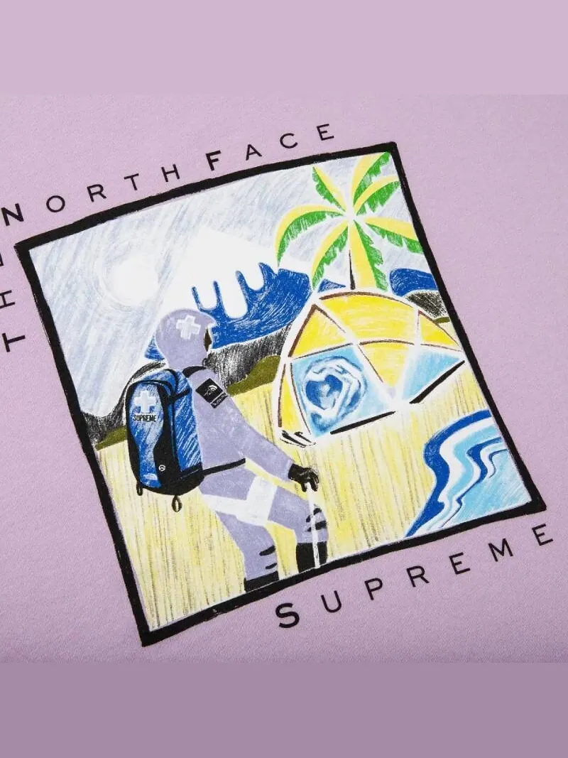 Футболка Supreme x The North Face Sketch — изображение 2 из 2, фиолетовый