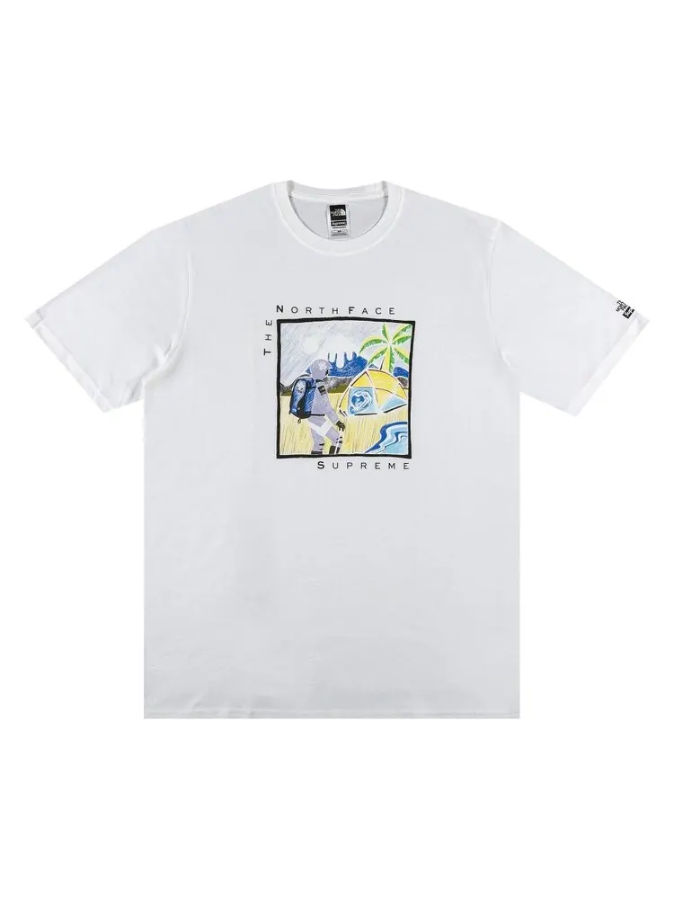 Футболка Supreme x The North Face Sketch Short-Sleeve Top 'White' — изображение 1 из 2, белый