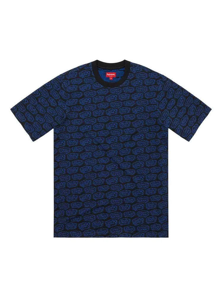 Футболка Supreme Word Bubble Jacquard Short-Sleeve Top 'Black' — изображение 1 из 1, черный