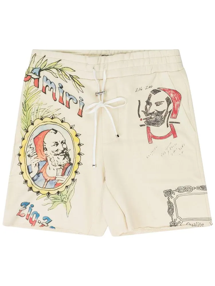 Спортивные шорты Amiri Zig Zag Sketch Sweatshorts