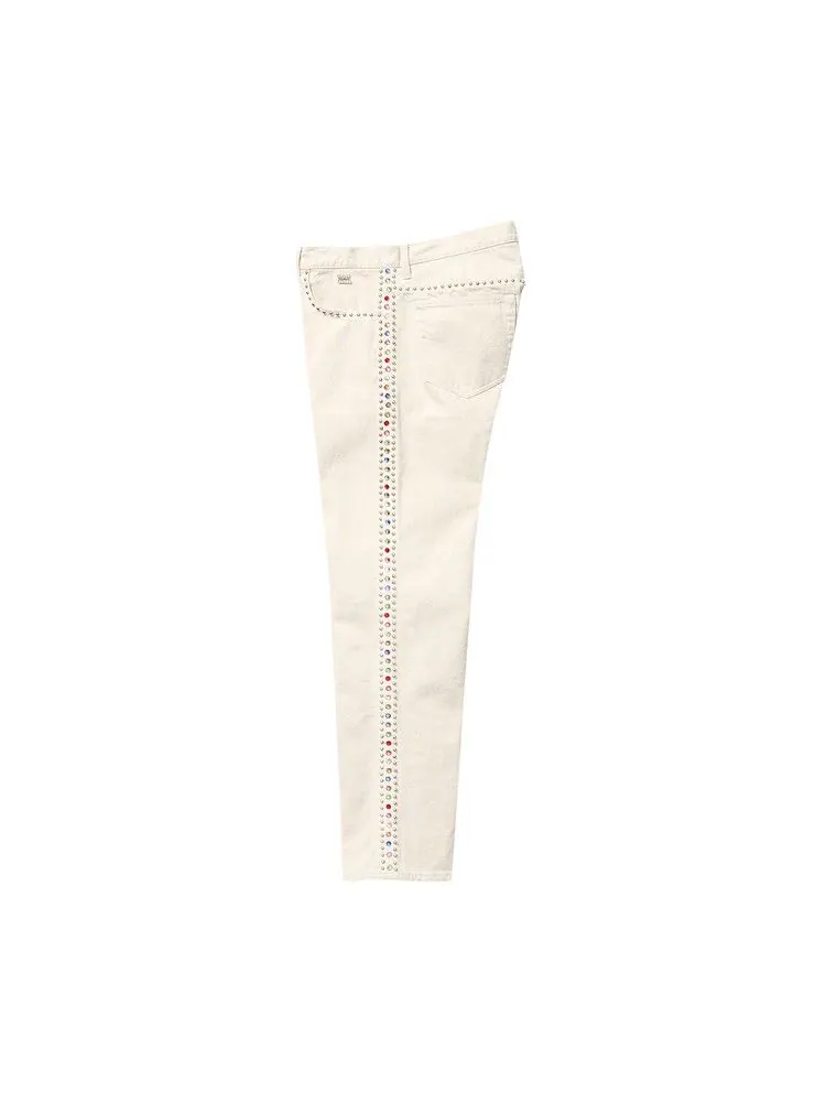 Джинсы Supreme x B.B. Simon Studded Regular Jean 'Natural' — изображение 3 из 3, бежевый