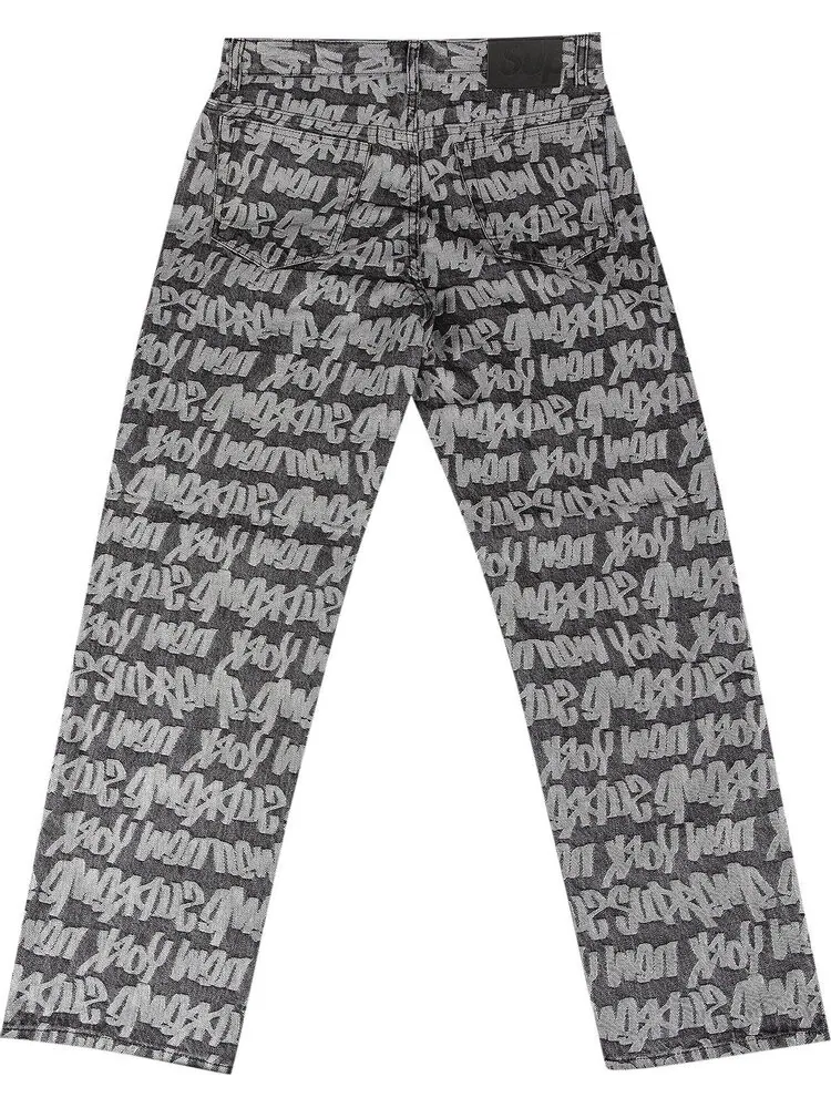 Джинсы Supreme Fat Tip Jacquard Regular Jean 'Black' — изображение 2 из 3, черный
