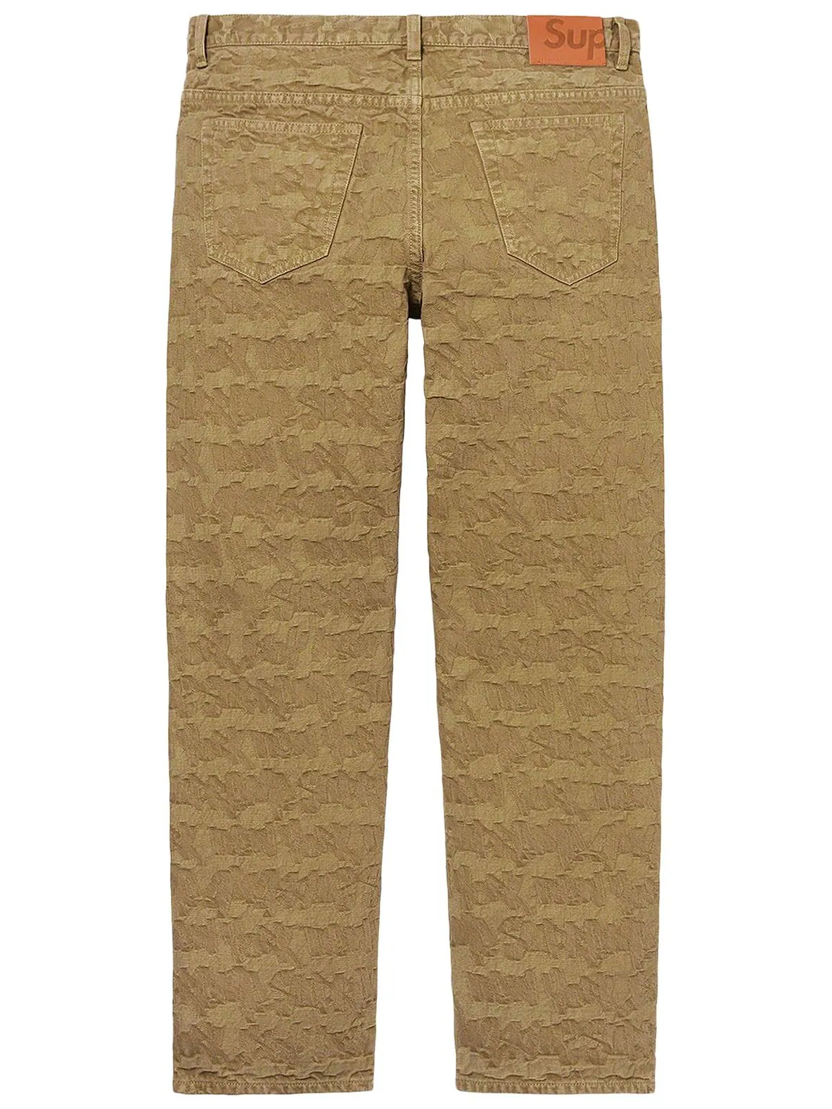 Джинсы Supreme Fat Tip Jacquard Regular Jean 'Olive' — изображение 2 из 2, оливковый