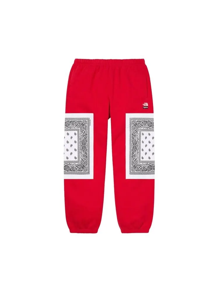 Спортивные брюки Supreme x The North Face Bandana Sweatpant — изображение 1 из 3, красный