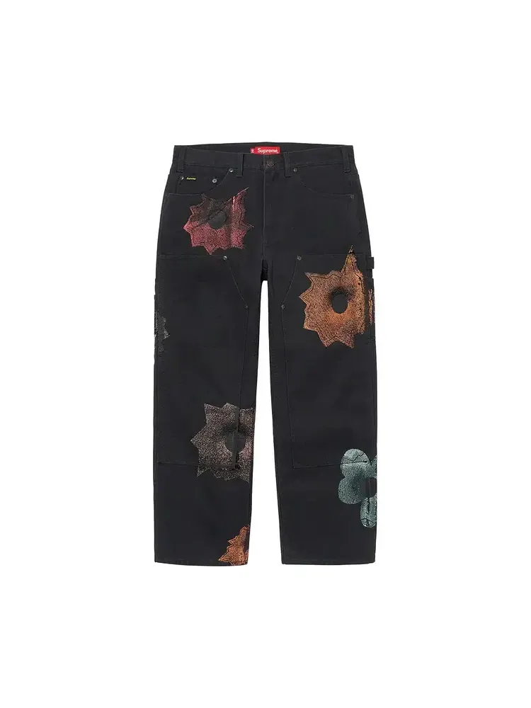 Брюки Supreme x Nate Lowman Double Knee Painter Pant 'Black' — изображение 1 из 2, черный