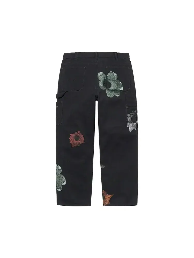 Брюки Supreme x Nate Lowman Double Knee Painter Pant 'Black' — изображение 2 из 2, черный