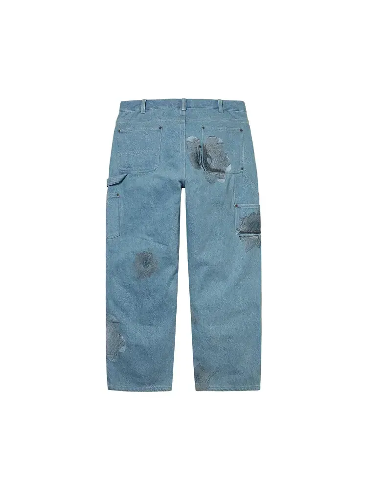 Брюки Supreme x Nate Lowman Double Knee Painter Pant 'Denim' — изображение 2 из 2, синий