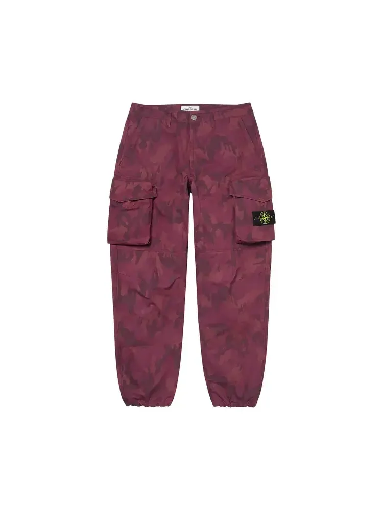 Брюки-карго Supreme x Stone Island Reactive Ice Camo Ripstop — изображение 1 из 3, красный