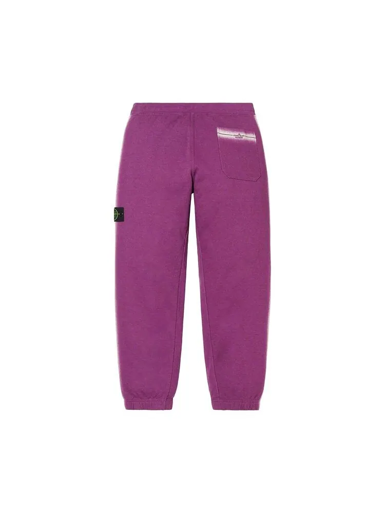 Спортивные брюки Supreme x Stone Island Stripe Sweatpant Purple — изображение 2 из 3, фиолетовый