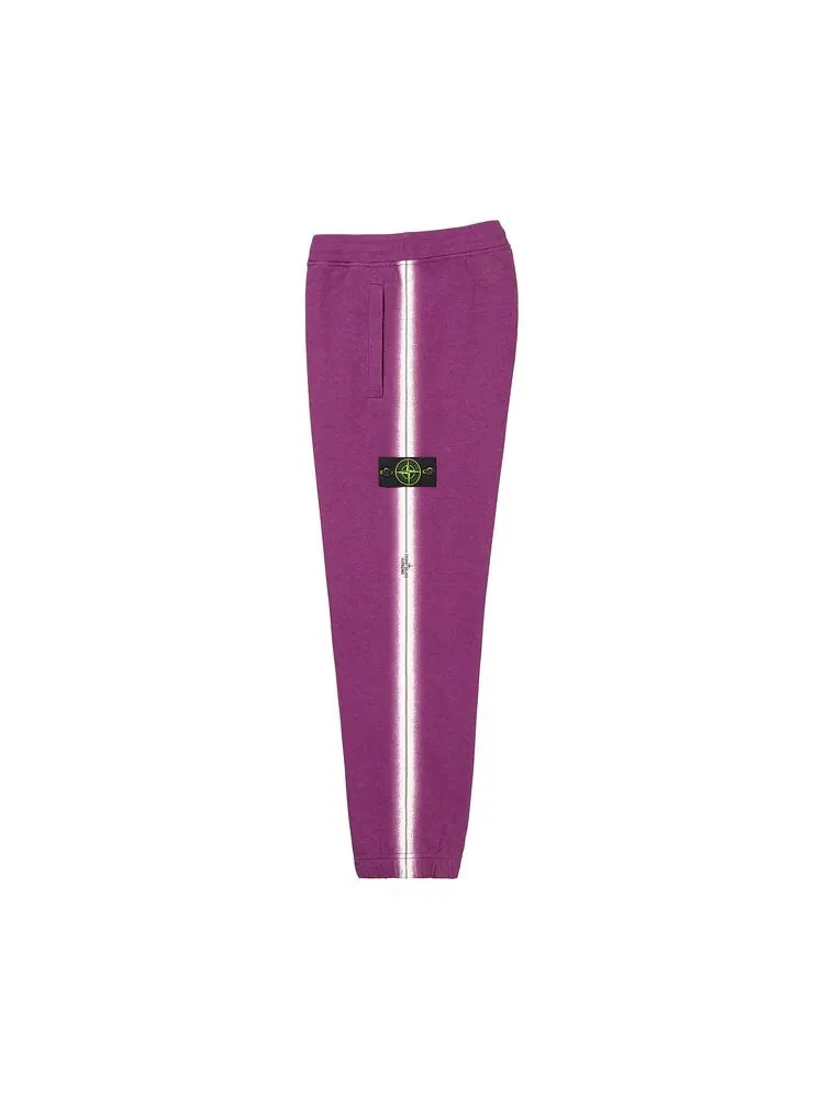 Спортивные брюки Supreme x Stone Island Stripe Sweatpant Purple — изображение 3 из 3, фиолетовый