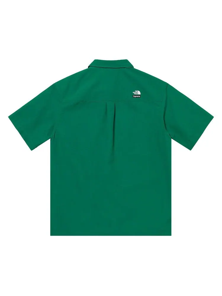 Рубашка Supreme x The North Face Trekking Short-Sleeve Shirt — изображение 2 из 2, темный зеленый